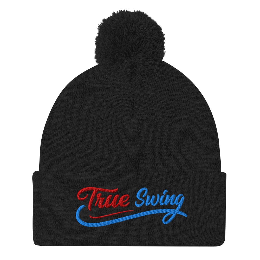 True Swing Embroidered Golf Pom-Pom Beanie - Funny Golf Tee by Swing Epic