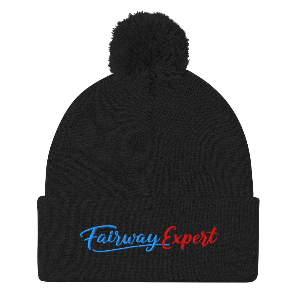 Fairway Expert Fun Embroidered Golf Pom-Pom Beanie - Funny Golf Tee by Swing Epic