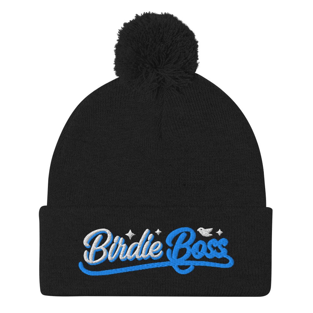 Birdie Boss Embroidered Golf Pom-Pom Beanie - Funny Golf Tee by Swing Epic