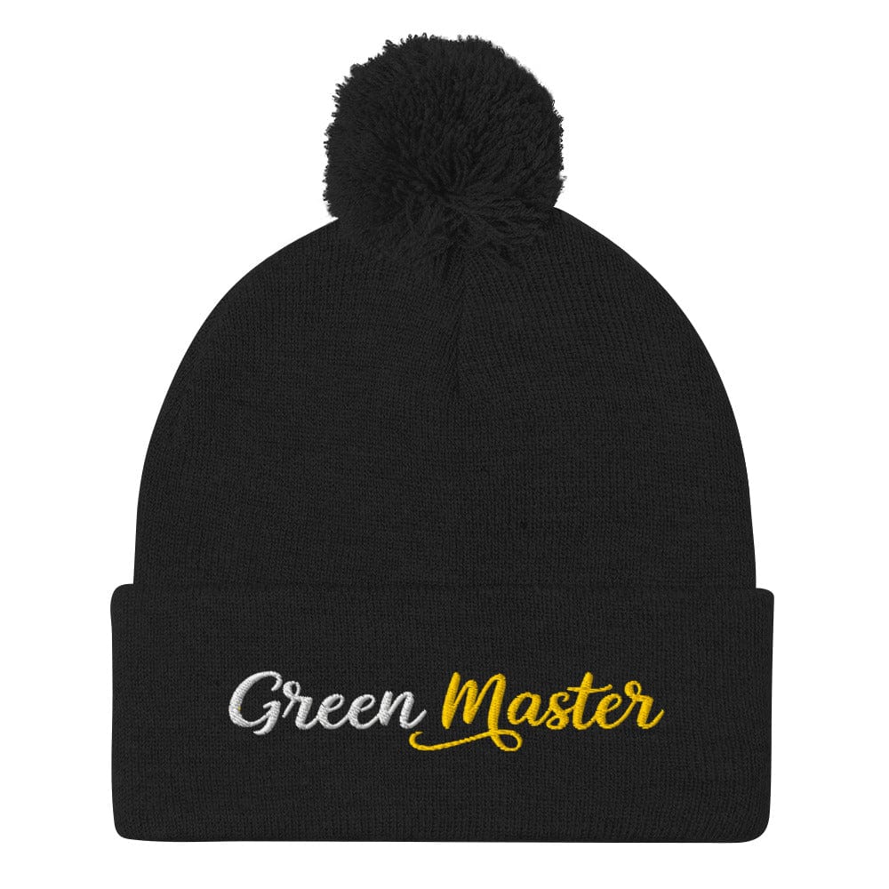 Green Master Embroidered Golf Pom-Pom Beanie - Funny Golf Tee by Swing Epic