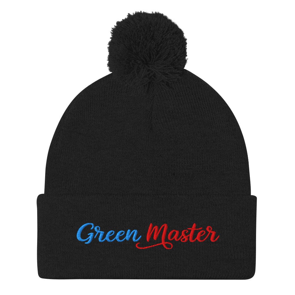 Green Master Embroidered Golf Pom-Pom Beanie - Funny Golf Tee by Swing Epic