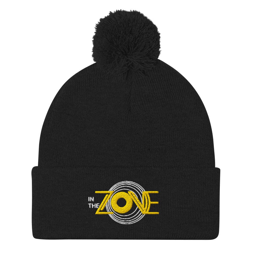 In the Zone Embroidered Golf Pom-Pom Beanie - Funny Golf Tee by Swing Epic