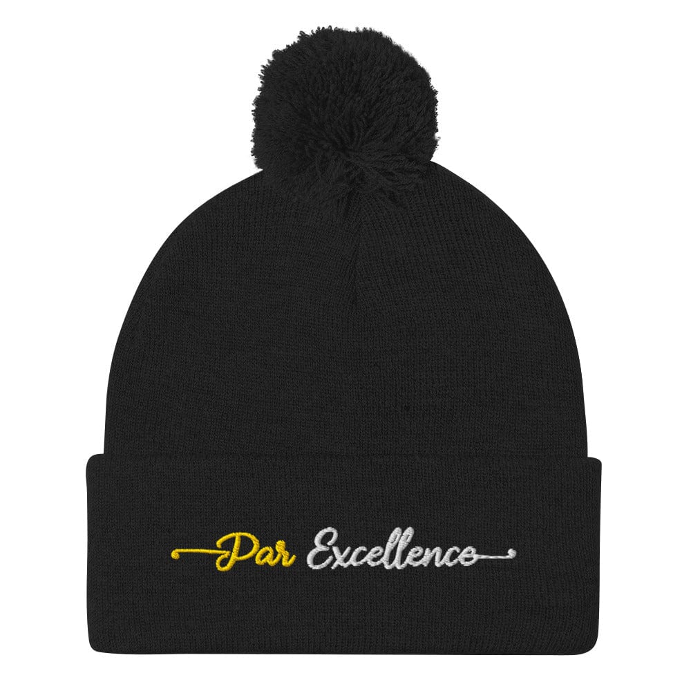 Par Excellence Embroidered Golf Pom-Pom Beanie - Funny Golf Tee by Swing Epic