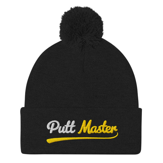 Putt Master Embroidered Golf Pom-Pom Beanie - Funny Golf Tee by Swing Epic