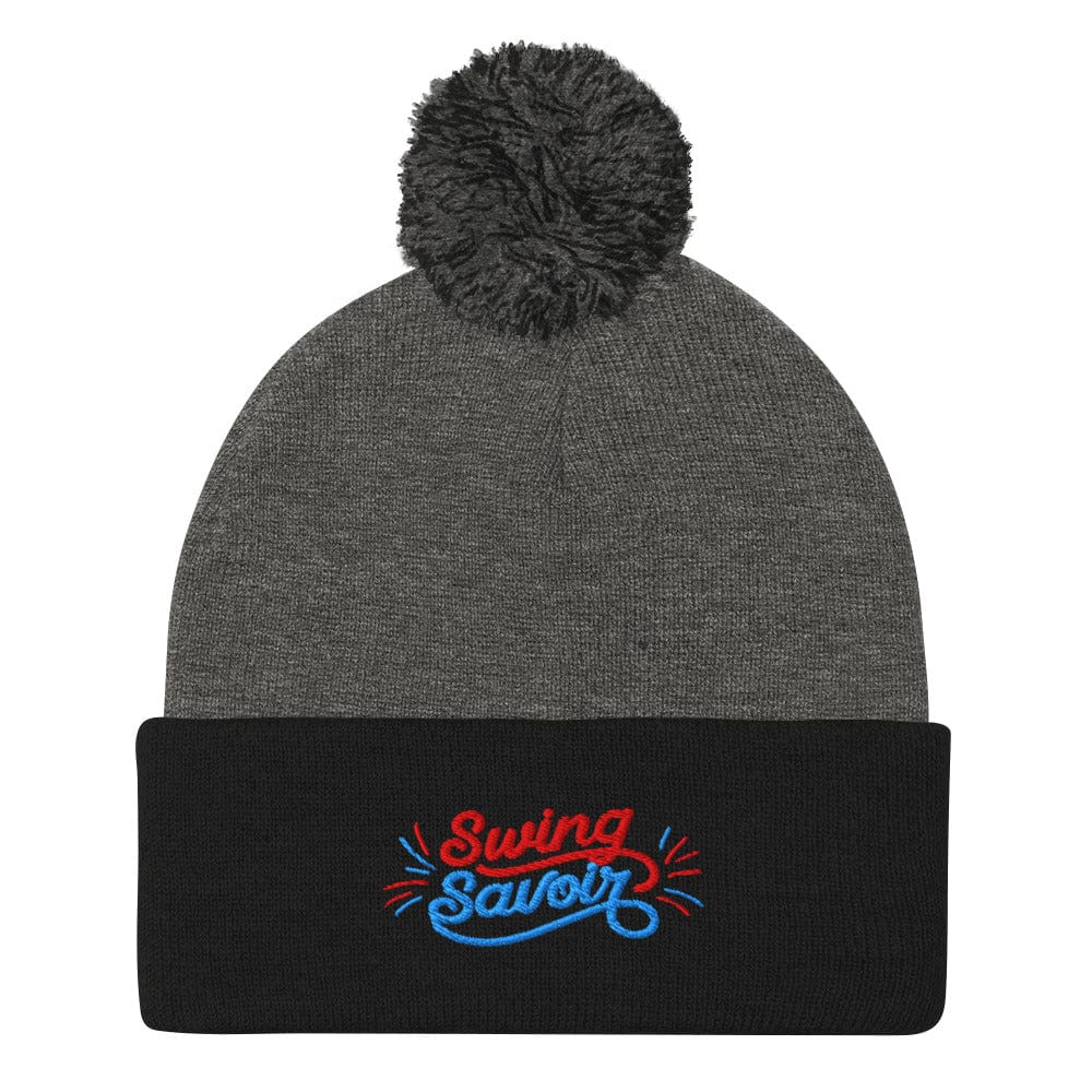Swing Savoir Embroidered Golf Pom-Pom Beanie - Funny Golf Tee by Swing Epic