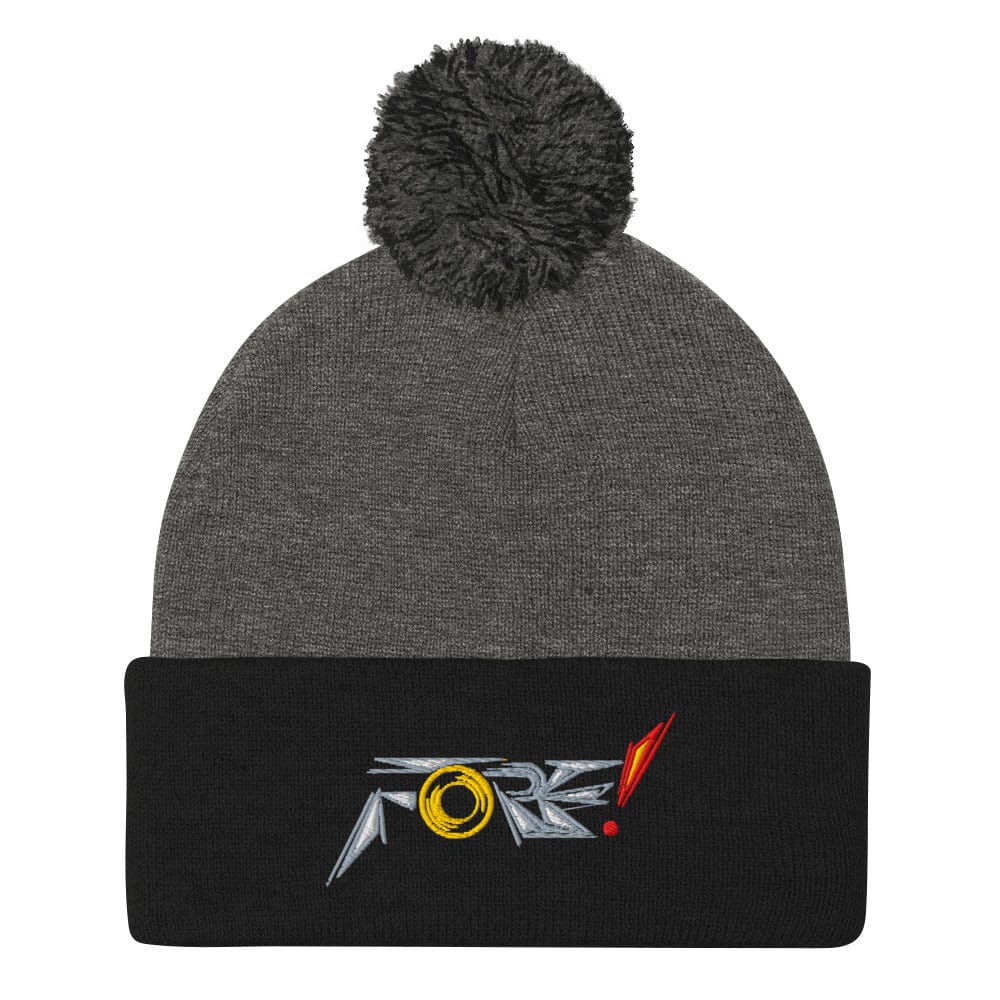 FORE! Unique Geometric Design Embroidered Golf Pom-Pom Beanie - Funny Golf Tee by Swing Epic