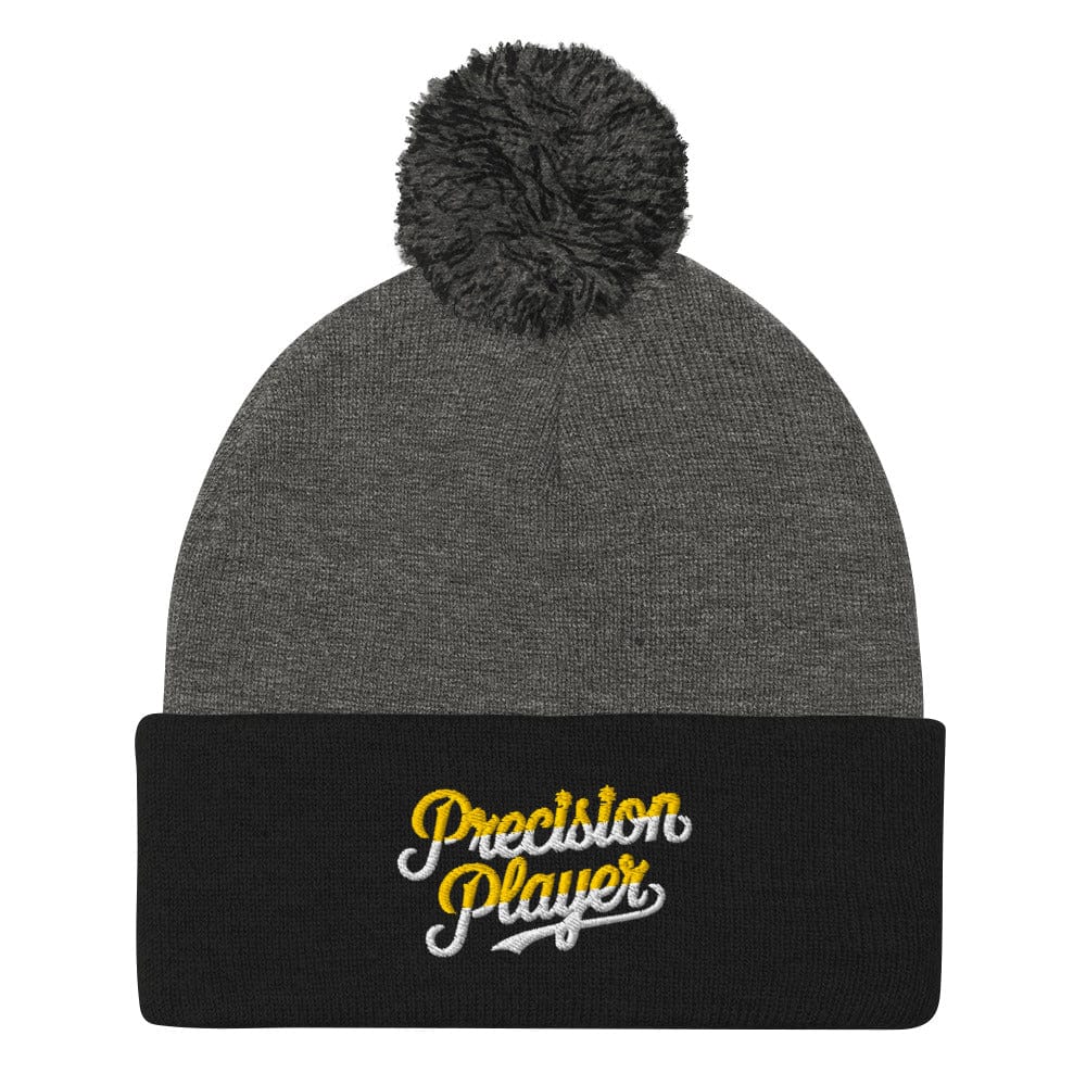 Precision Player Fun Embroidered Golf Pom-Pom Beanie - Funny Golf Tee by Swing Epic