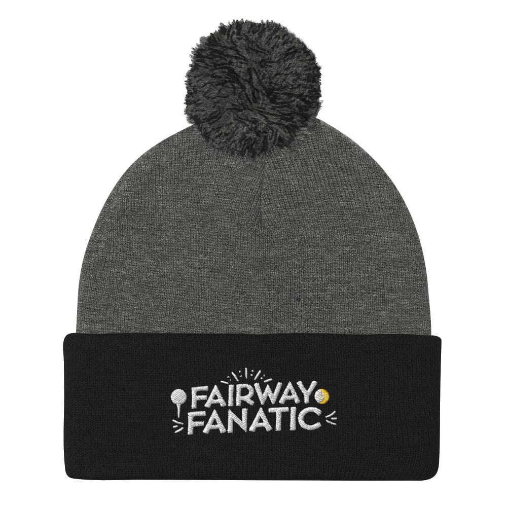 Fairway Fanatic Embroidered Golf Pom-Pom Beanie - Funny Golf Tee by Swing Epic