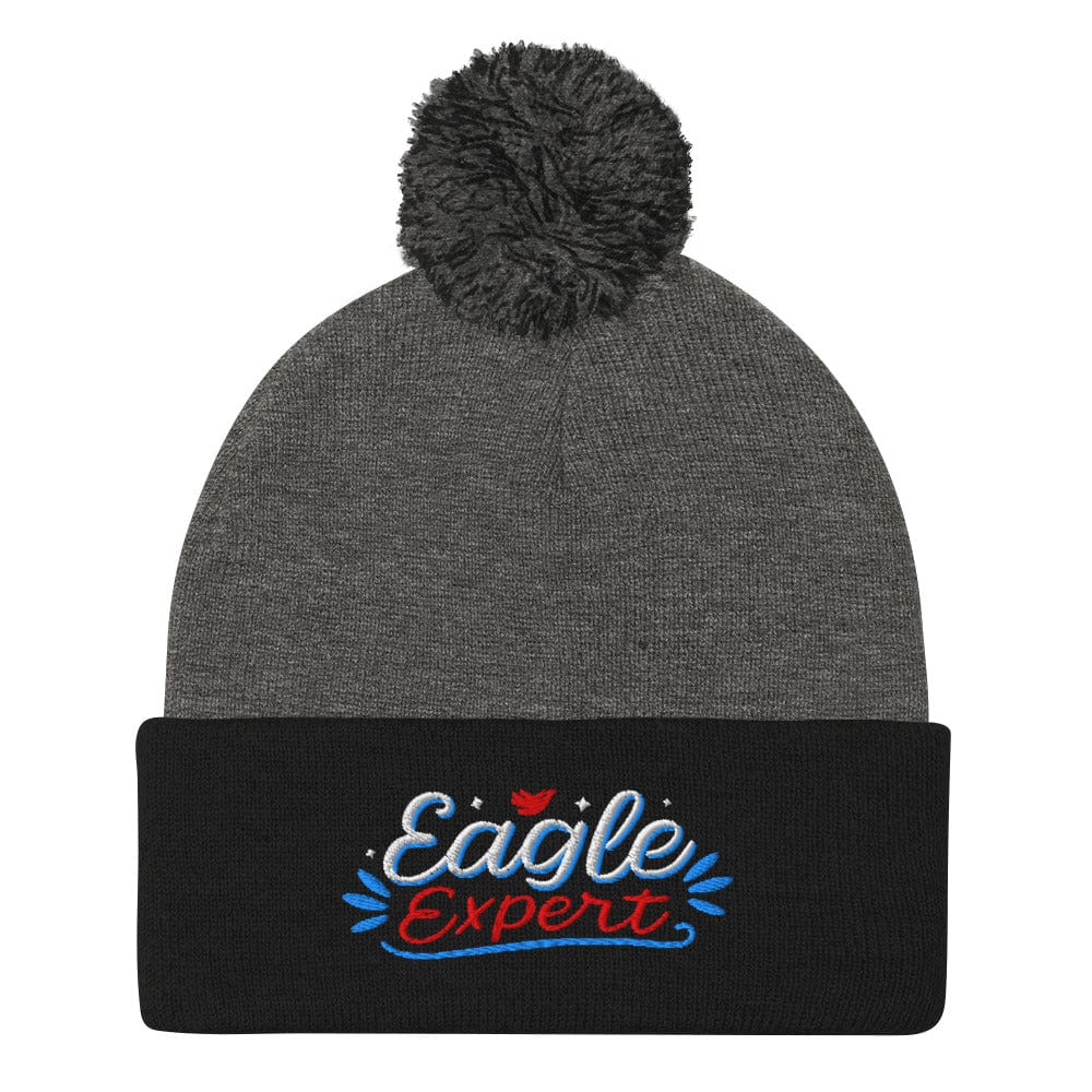 Eagle Expert Embroidered Golf Pom-Pom Beanie - Funny Golf Tee by Swing Epic