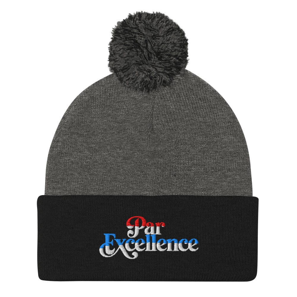 Par Excellence Embroidered Golf Pom-Pom Beanie - Funny Golf Tee by Swing Epic