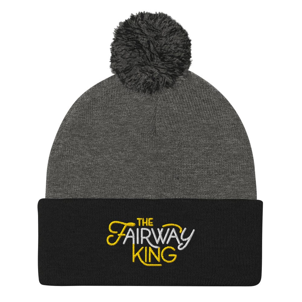 The Fairway King Ultimate Fun Embroidered Golf Pom-Pom Beanie - Funny Golf Tee by Swing Epic