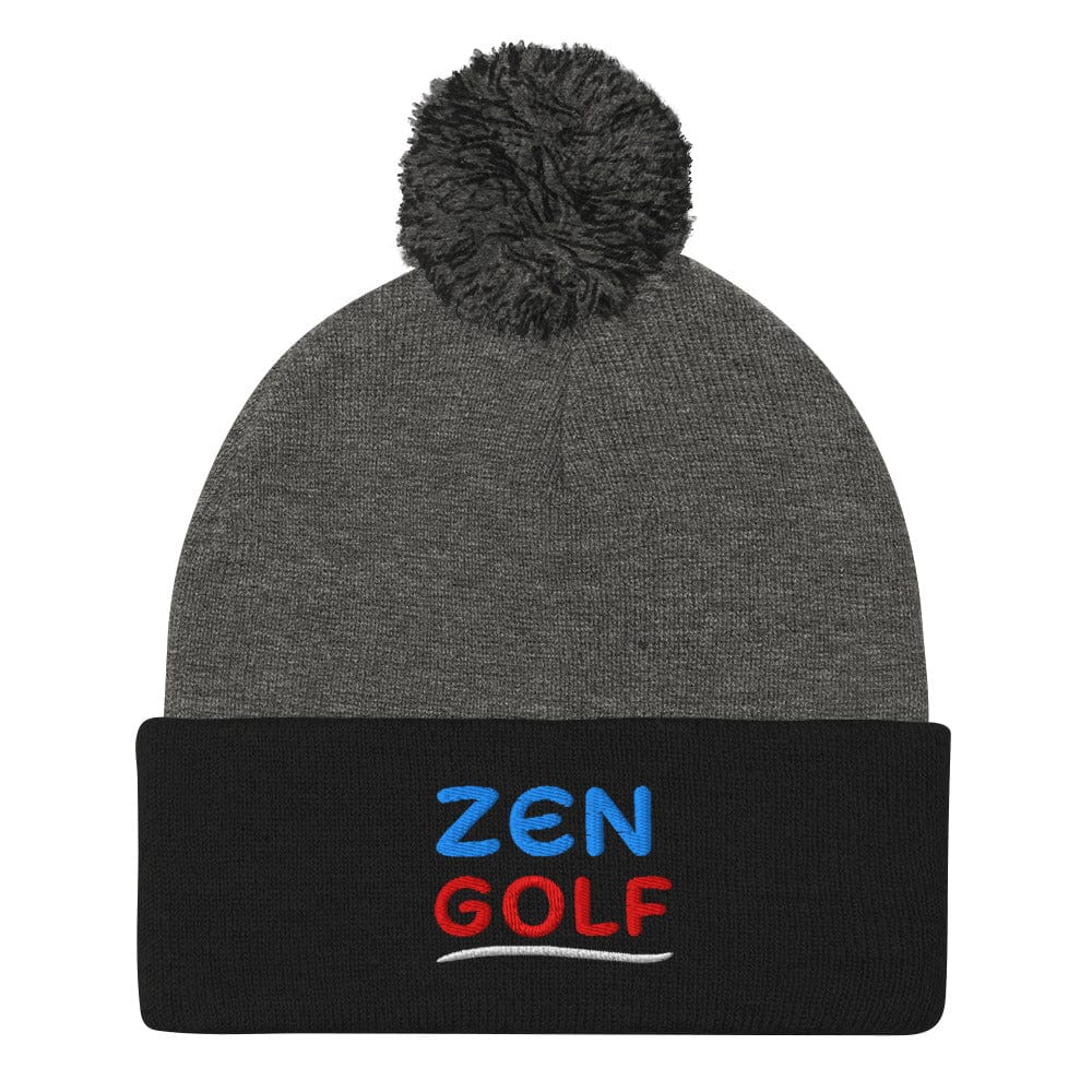 Zen Golf Embroidered Golf Pom-Pom Beanie - Funny Golf Tee by Swing Epic