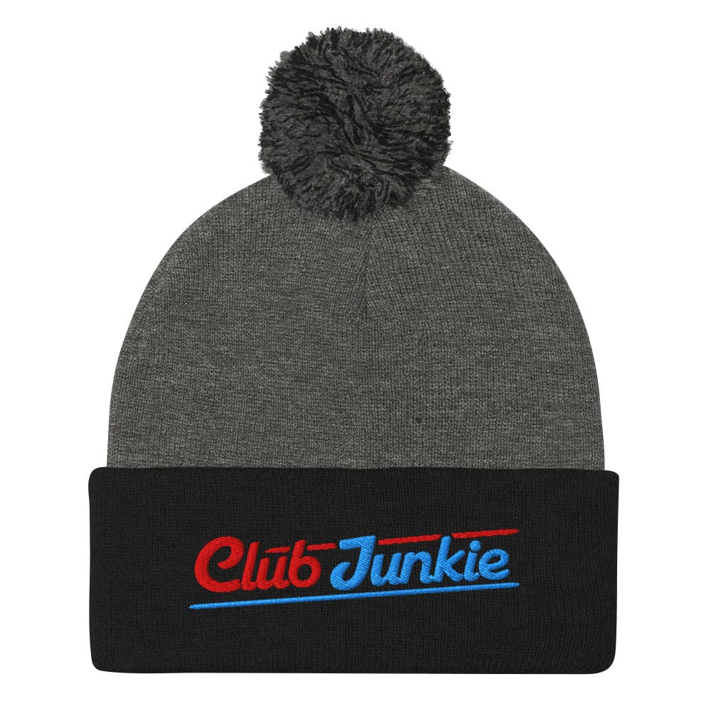 Club Junkie Embroidered Golf Pom-Pom Beanie - Funny Golf Tee by Swing Epic