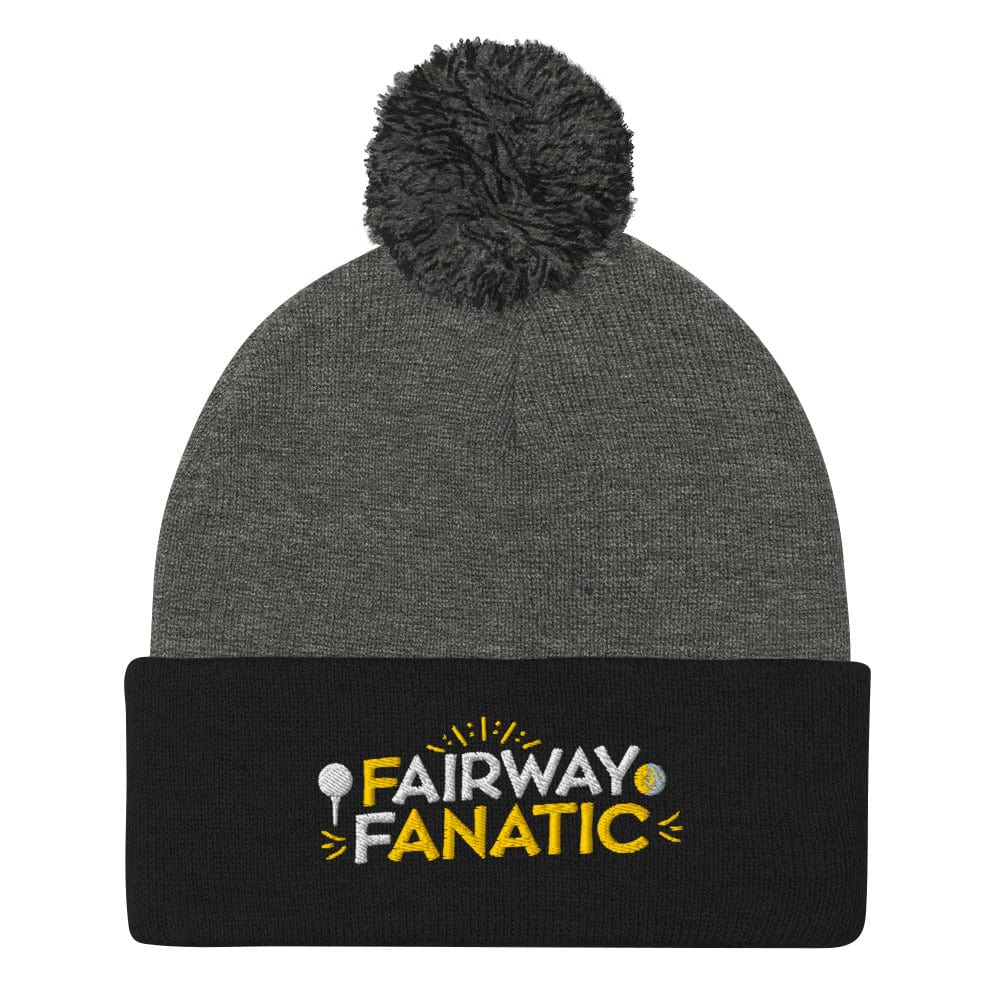 Fairway Fanatic Embroidered Golf Pom-Pom Beanie - Funny Golf Tee by Swing Epic