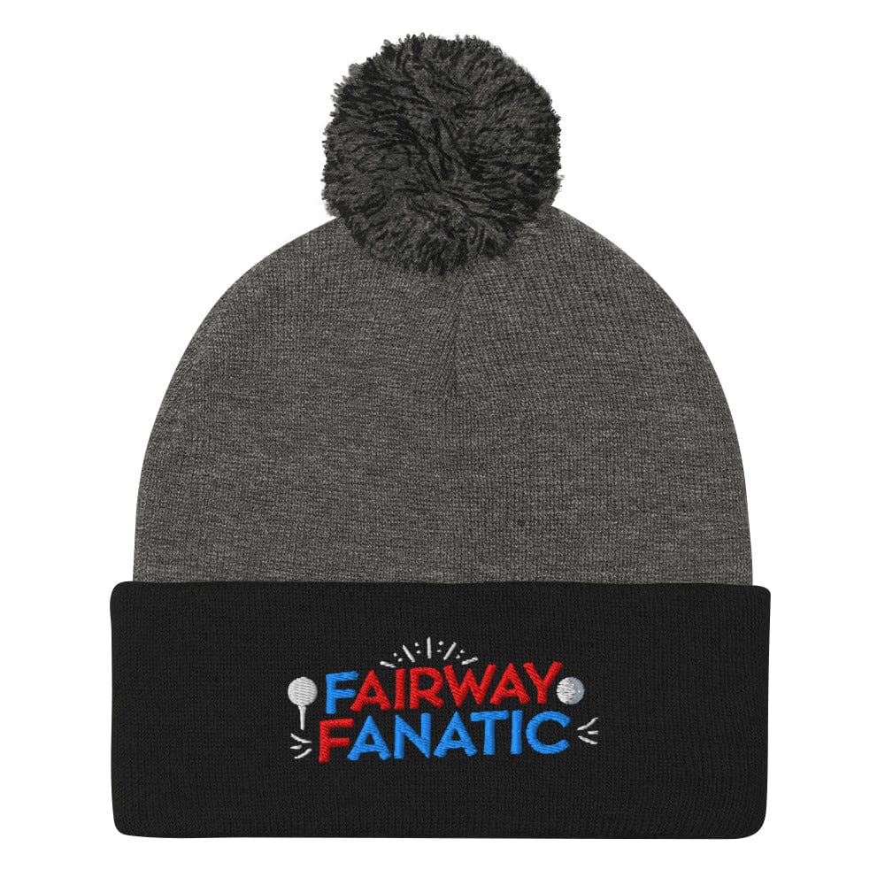 Fairway Fanatic Embroidered Golf Pom-Pom Beanie - Funny Golf Tee by Swing Epic