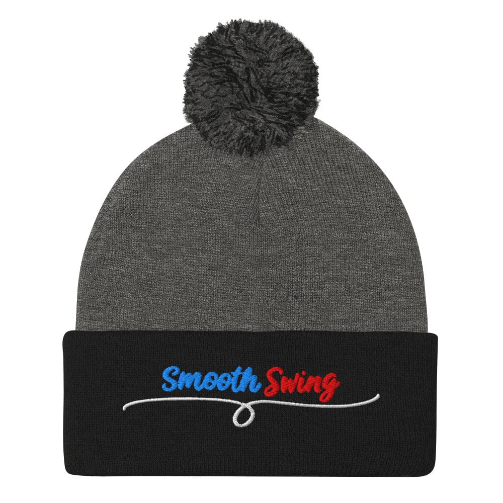 Smooth Swing Embroidered Golf Pom-Pom Beanie - Funny Golf Tee by Swing Epic
