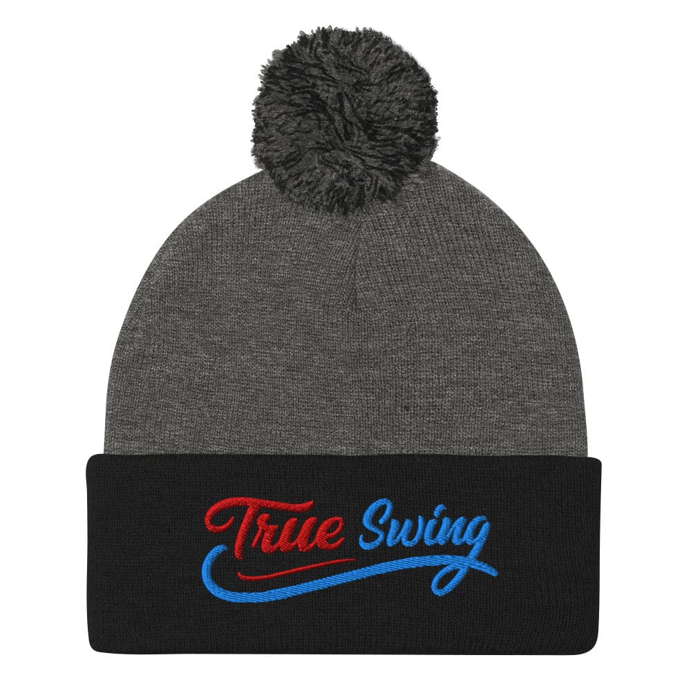 True Swing Embroidered Golf Pom-Pom Beanie - Funny Golf Tee by Swing Epic