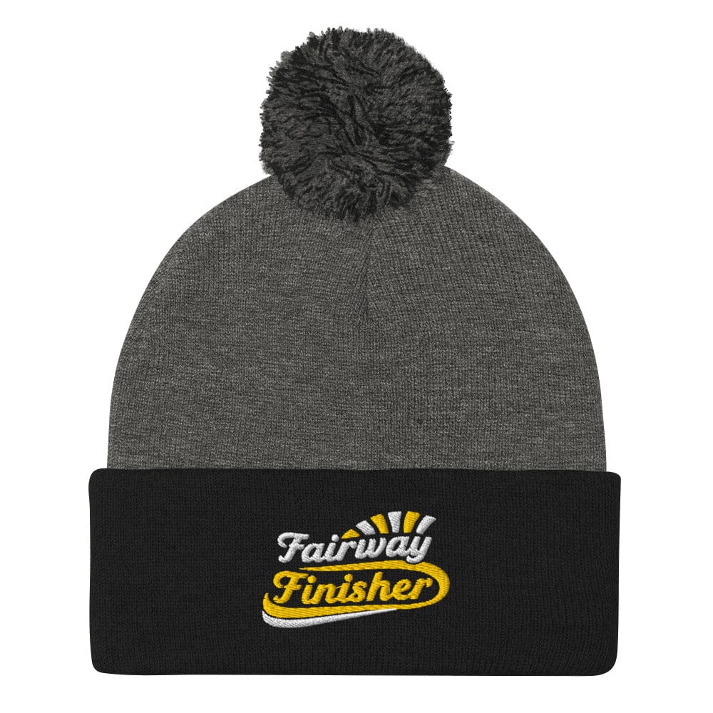 Fairway Finisher Quirky Fun Embroidered Golf Pom-Pom Beanie - Funny Golf Tee by Swing Epic