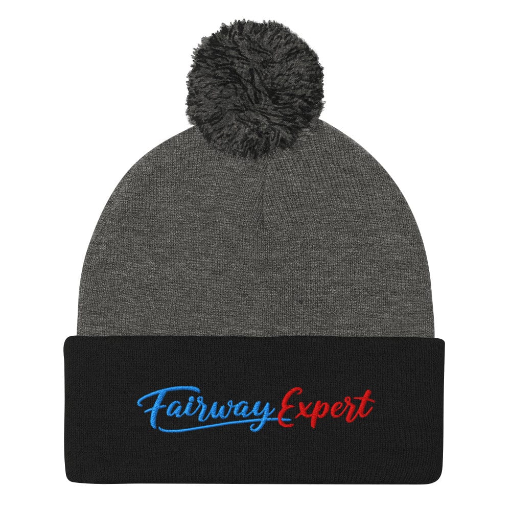 Fairway Expert Fun Embroidered Golf Pom-Pom Beanie - Funny Golf Tee by Swing Epic