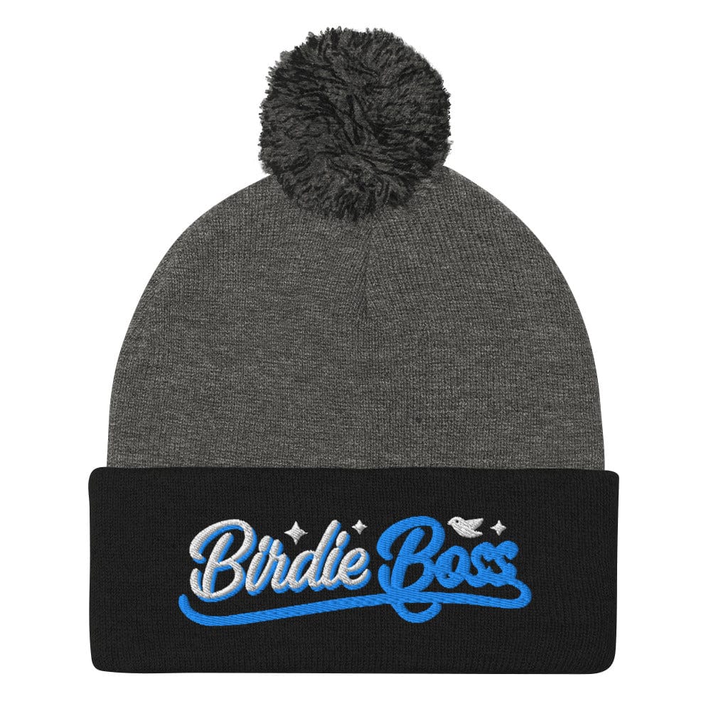 Birdie Boss Embroidered Golf Pom-Pom Beanie - Funny Golf Tee by Swing Epic