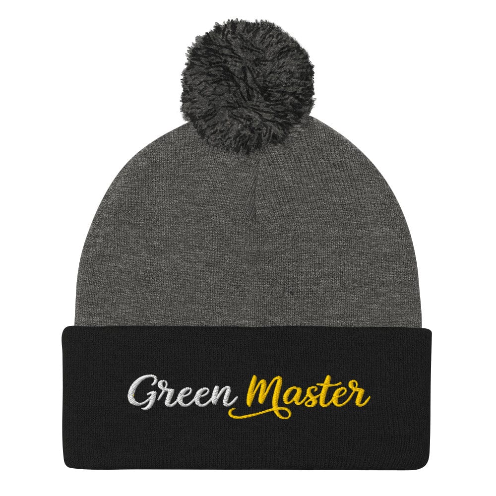 Green Master Embroidered Golf Pom-Pom Beanie - Funny Golf Tee by Swing Epic
