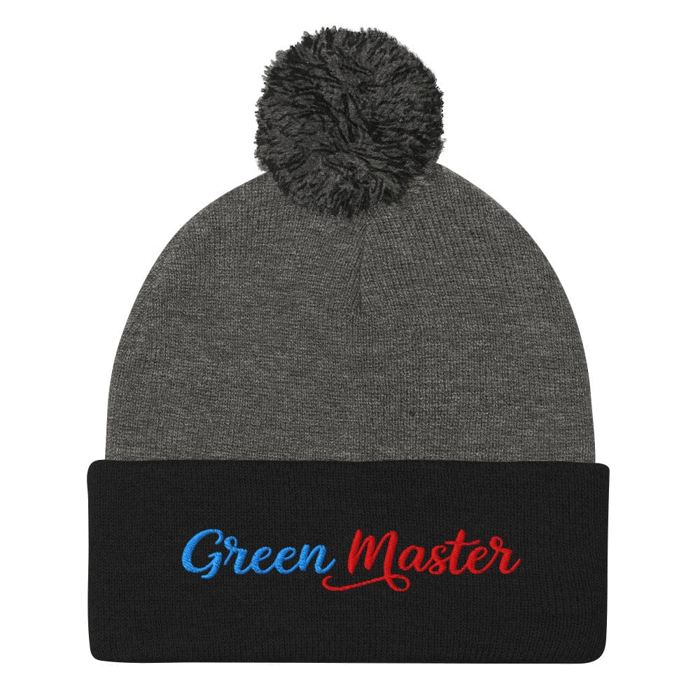 Green Master Embroidered Golf Pom-Pom Beanie - Funny Golf Tee by Swing Epic