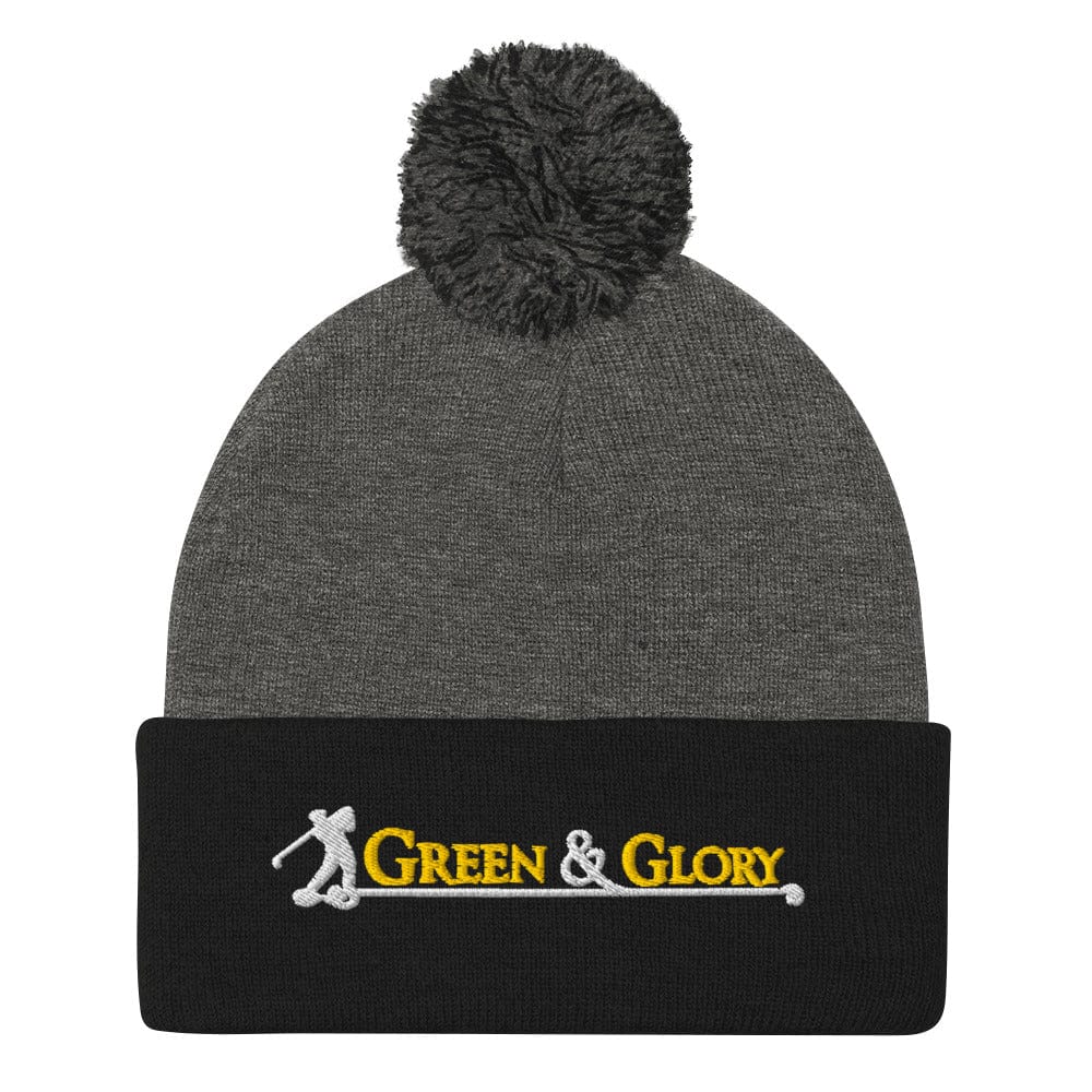 Green & Glory Embroidered Golf Pom-Pom Beanie - Funny Golf Tee by Swing Epic