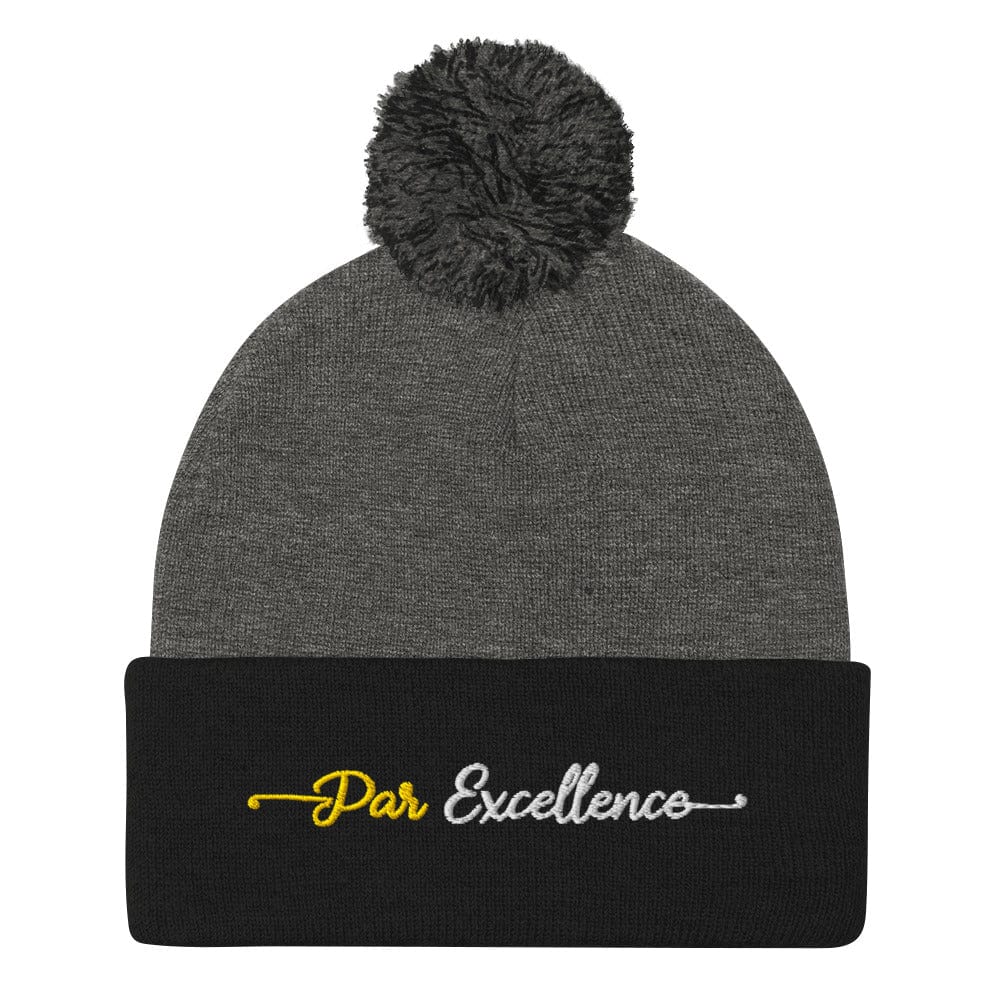 Par Excellence Embroidered Golf Pom-Pom Beanie - Funny Golf Tee by Swing Epic