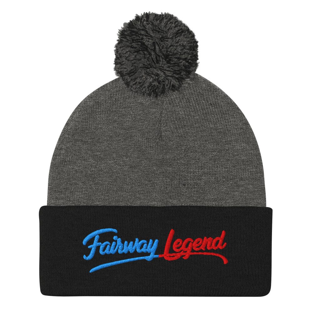 Fairway Legend Fun Embroidered Golf Pom-Pom Beanie - Funny Golf Tee by Swing Epic