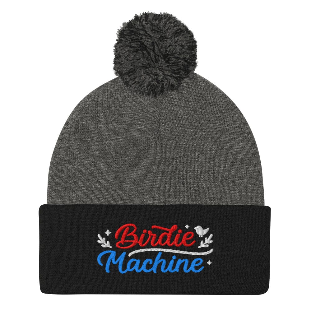 Birdies Machine Embroidered Golf Pom-Pom Beanie - Funny Golf Tee by Swing Epic