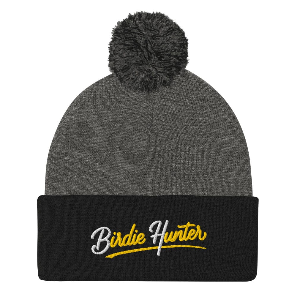 Birdie Hunter Embroidered Golf Pom-Pom Beanie - Funny Golf Tee by Swing Epic