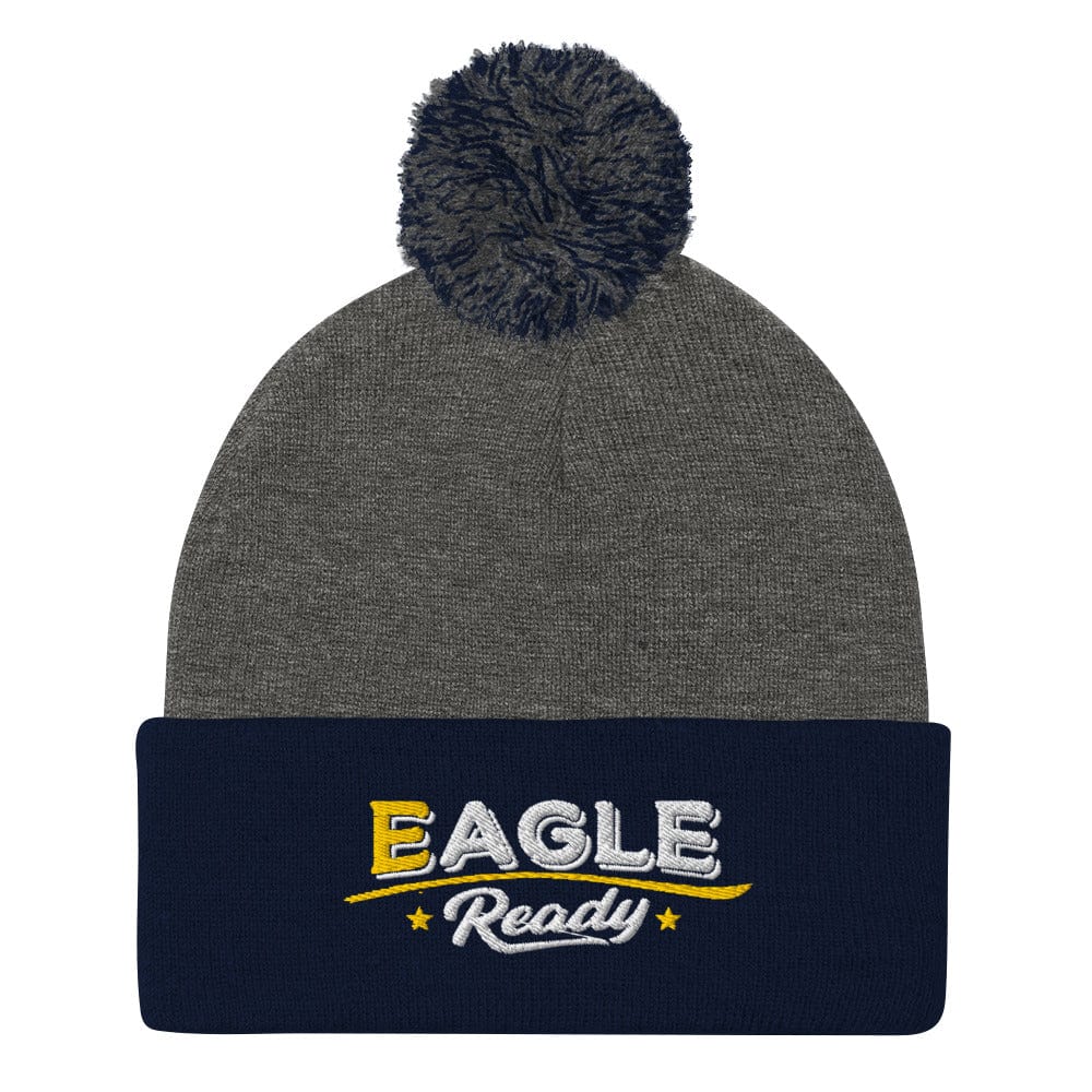 Eagle Ready Fun Embroidered Golf Pom-Pom Beanie - Funny Golf Tee by Swing Epic