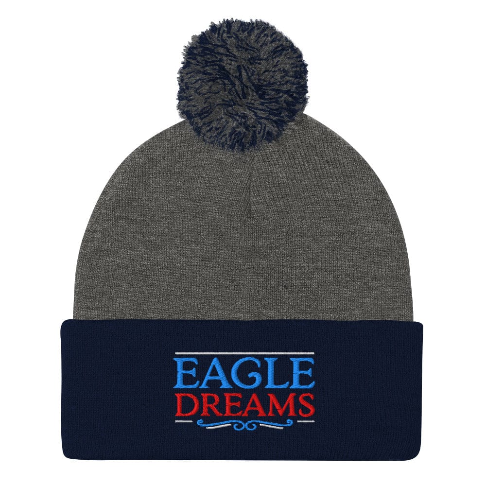 Eagle Dreams Fun Embroidered Golf Pom-Pom Beanie - Funny Golf Tee by Swing Epic