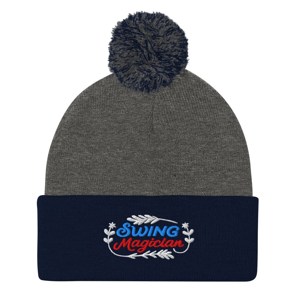 Swing Magician Enchanting Embroidered Golf Pom-Pom Beanie - Funny Golf Tee by Swing Epic