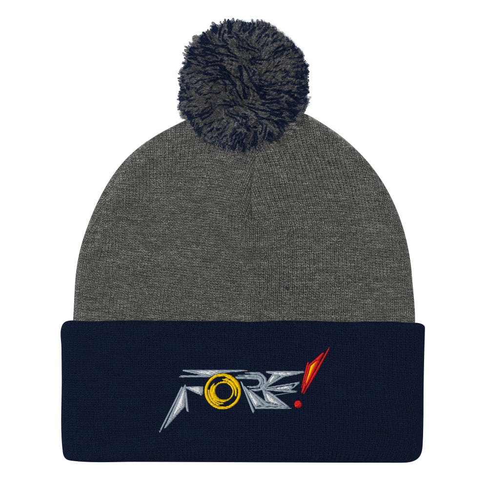 FORE! Unique Geometric Design Embroidered Golf Pom-Pom Beanie - Funny Golf Tee by Swing Epic
