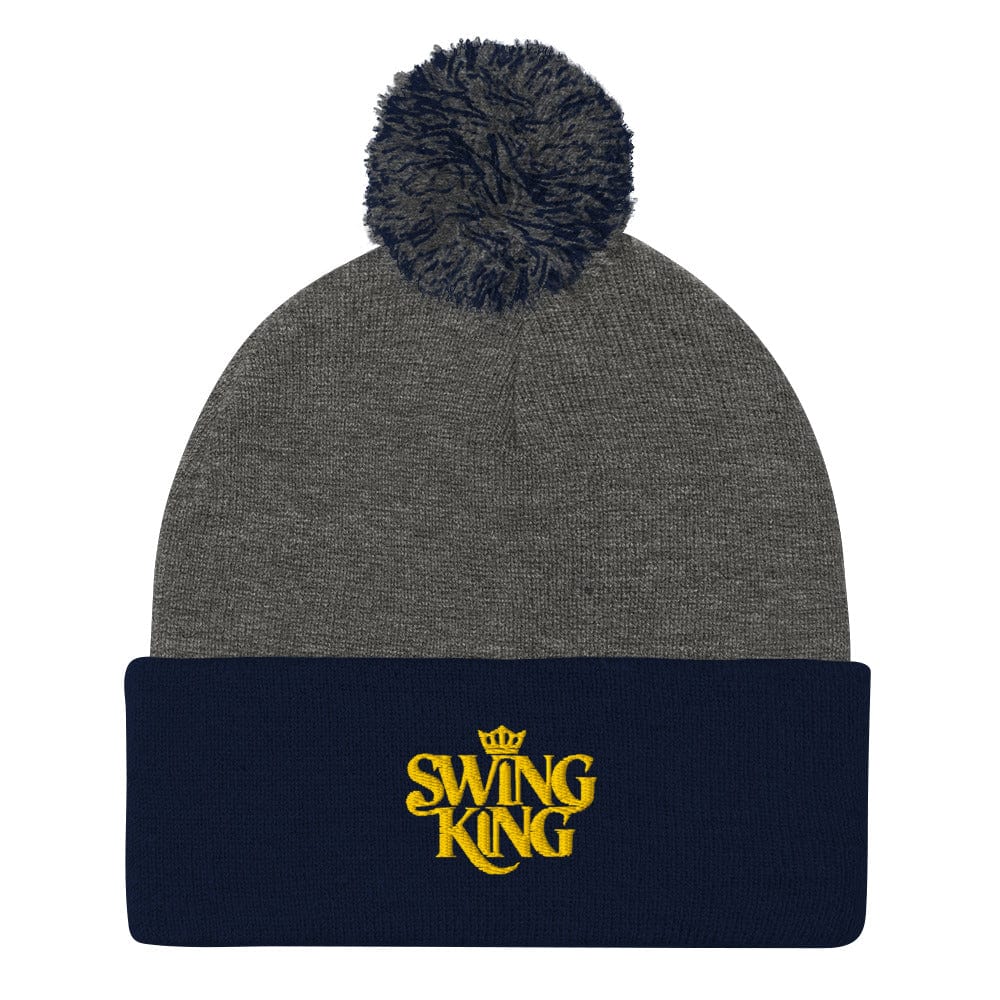 Swing King Ultimate Golf Champ Embroidered Golf Pom-Pom Beanie - Funny Golf Tee by Swing Epic