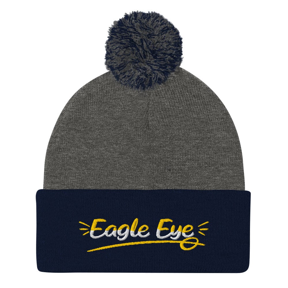 Eagle Eye Embroidered Golf Pom-Pom Beanie - Funny Golf Tee by Swing Epic
