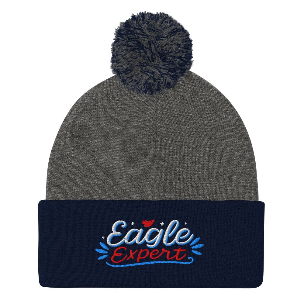Eagle Expert Embroidered Golf Pom-Pom Beanie - Funny Golf Tee by Swing Epic