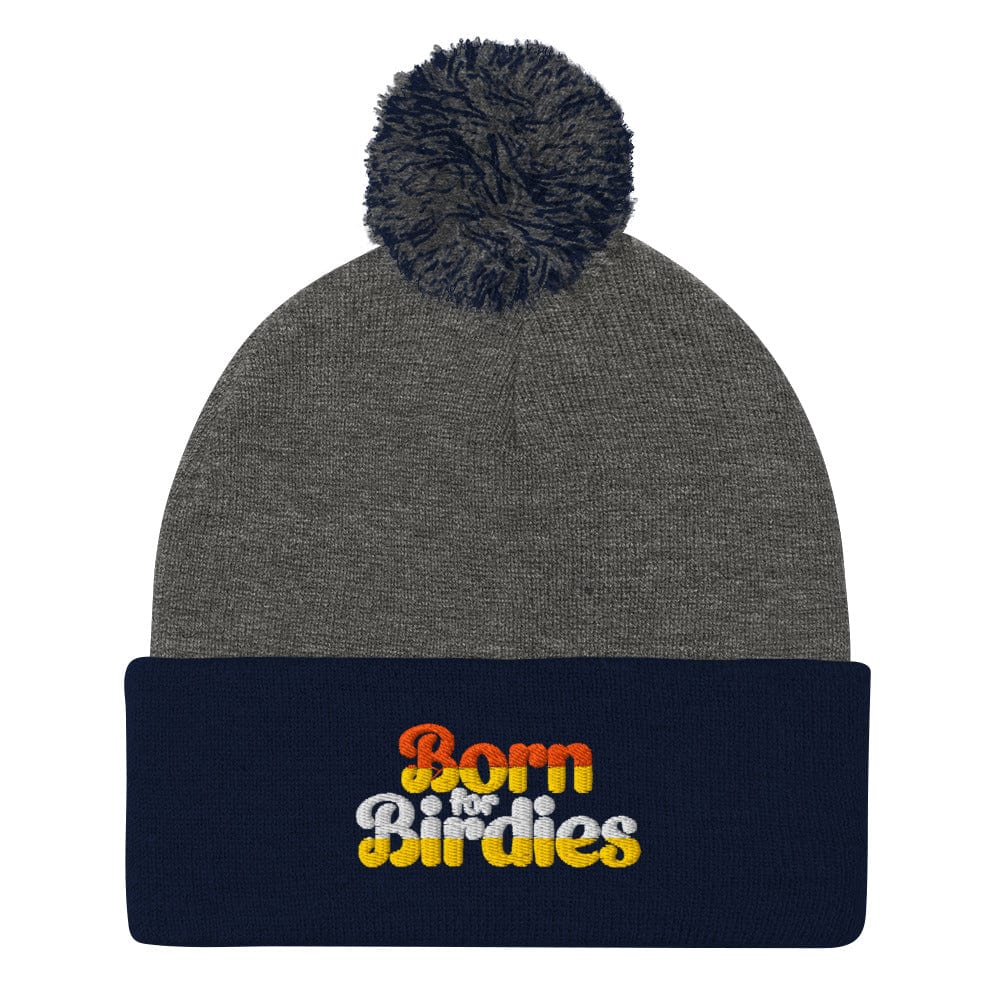 Born for Birdies Embroidered Golf Pom-Pom Beanie - Funny Golf Tee by Swing Epic