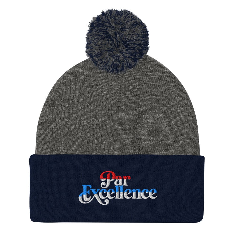 Par Excellence Embroidered Golf Pom-Pom Beanie - Funny Golf Tee by Swing Epic