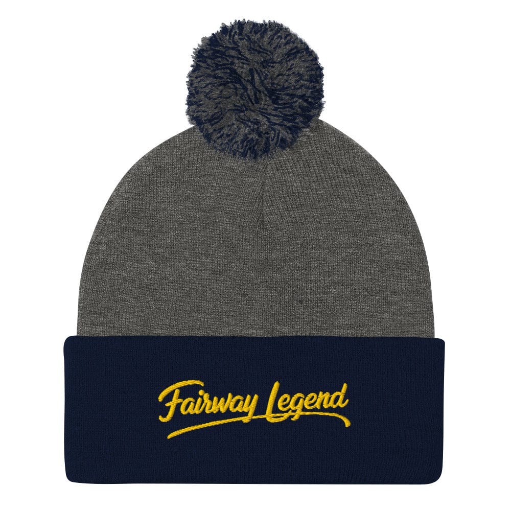 Fairway Legend Fun Embroidered Golf Pom-Pom Beanie - Funny Golf Tee by Swing Epic