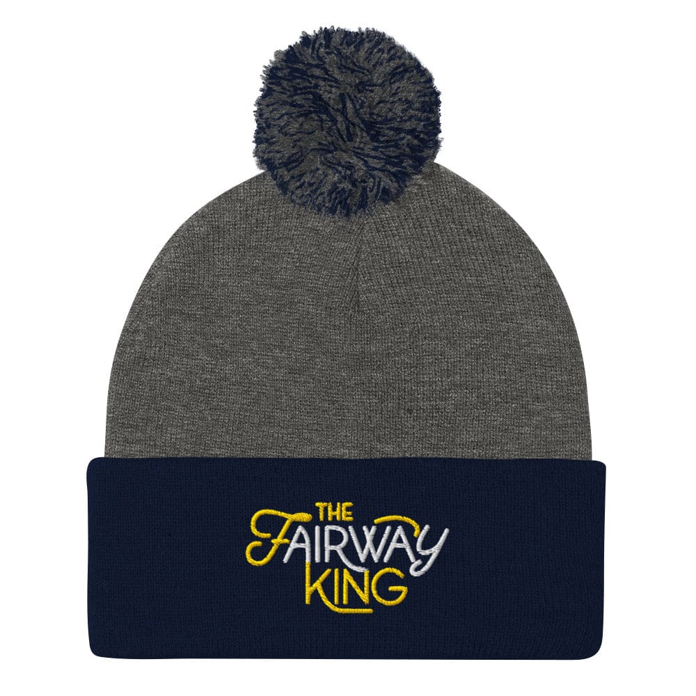 The Fairway King Ultimate Fun Embroidered Golf Pom-Pom Beanie - Funny Golf Tee by Swing Epic