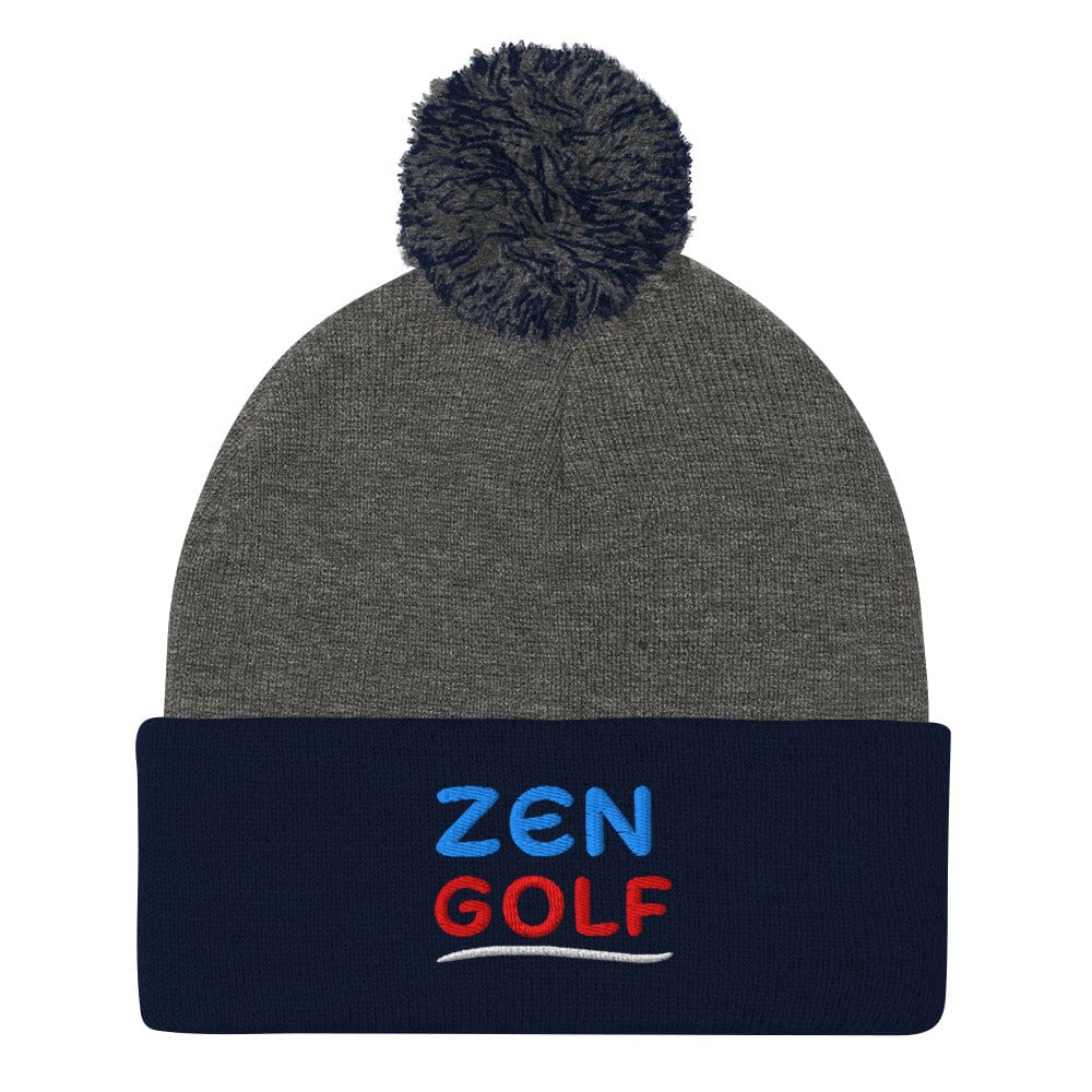 Zen Golf Embroidered Golf Pom-Pom Beanie - Funny Golf Tee by Swing Epic
