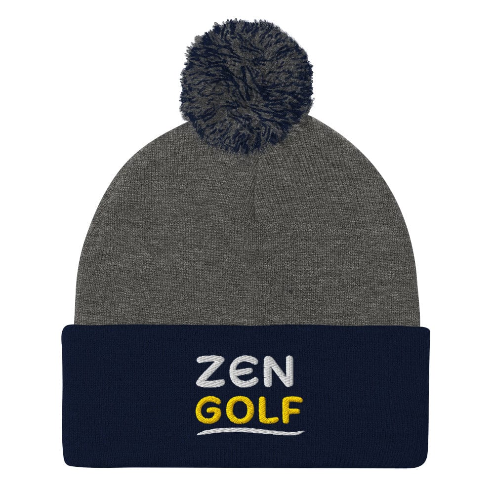 Zen Golf Embroidered Golf Pom-Pom Beanie - Funny Golf Tee by Swing Epic