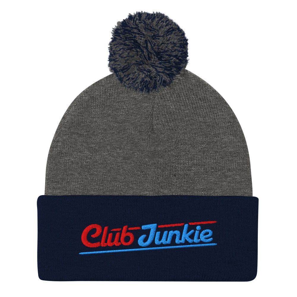 Club Junkie Embroidered Golf Pom-Pom Beanie - Funny Golf Tee by Swing Epic
