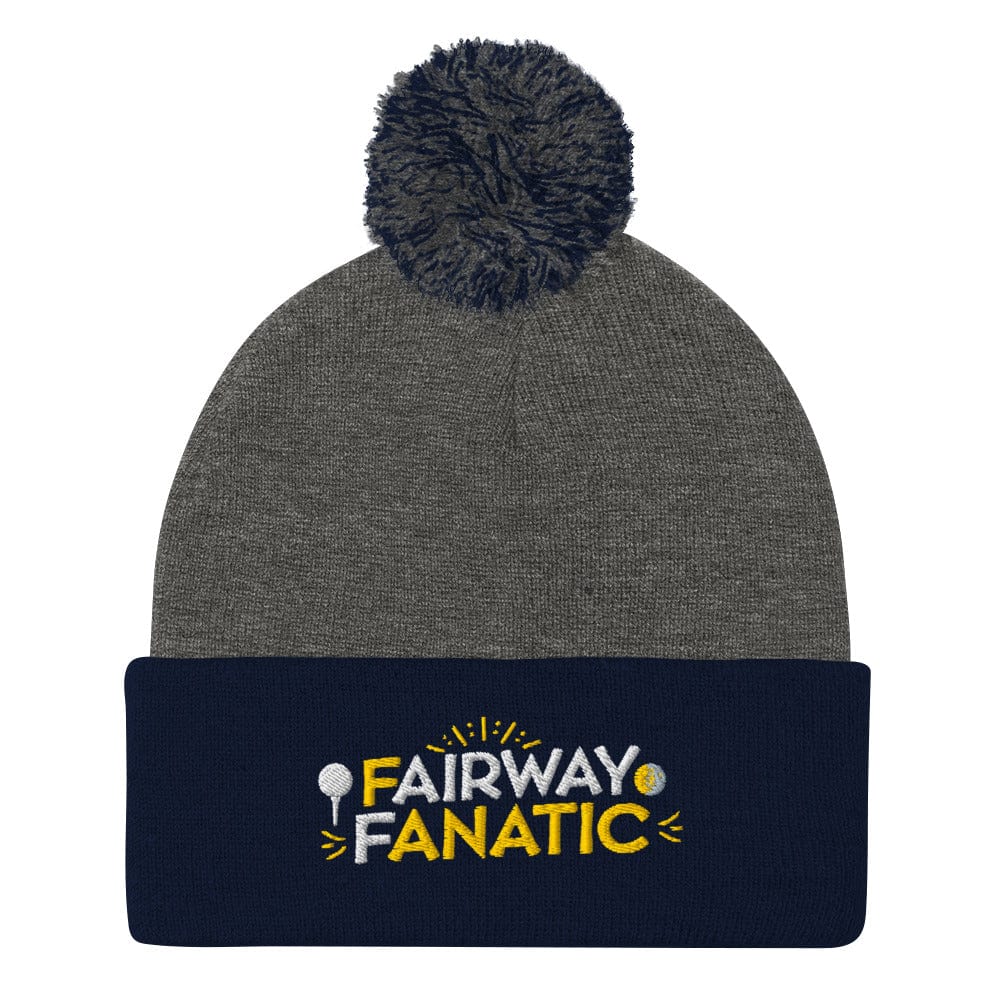 Fairway Fanatic Embroidered Golf Pom-Pom Beanie - Funny Golf Tee by Swing Epic