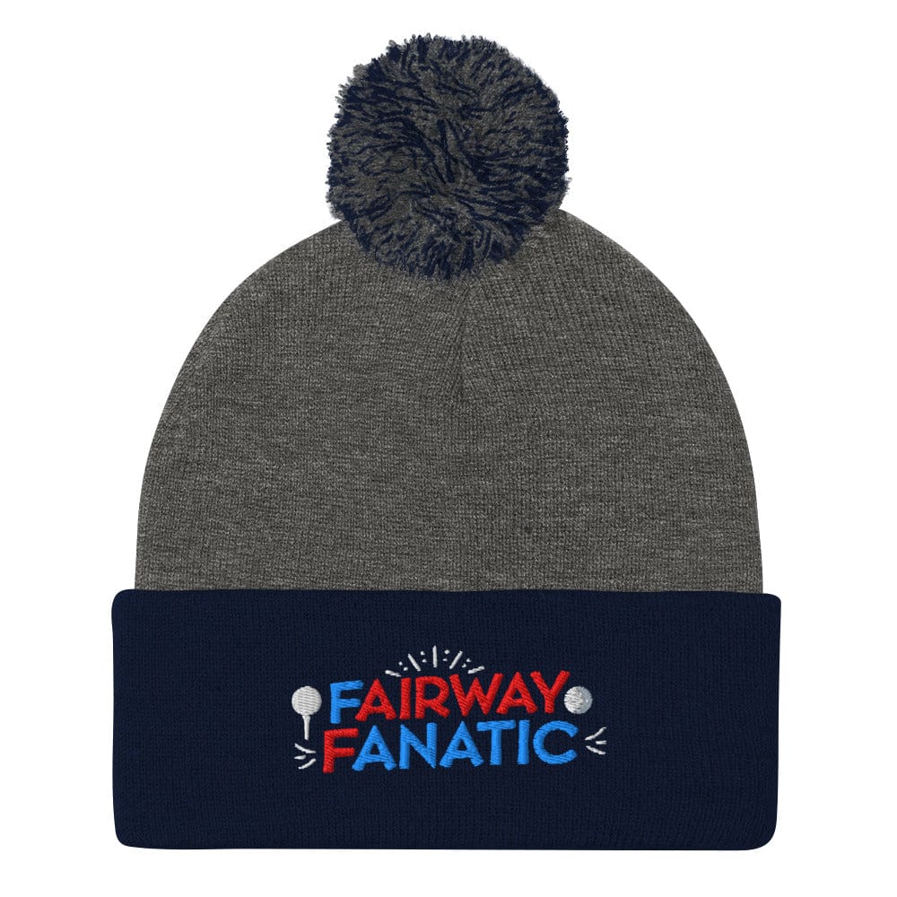 Fairway Fanatic Embroidered Golf Pom-Pom Beanie - Funny Golf Tee by Swing Epic