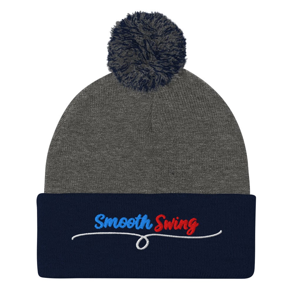 Smooth Swing Embroidered Golf Pom-Pom Beanie - Funny Golf Tee by Swing Epic