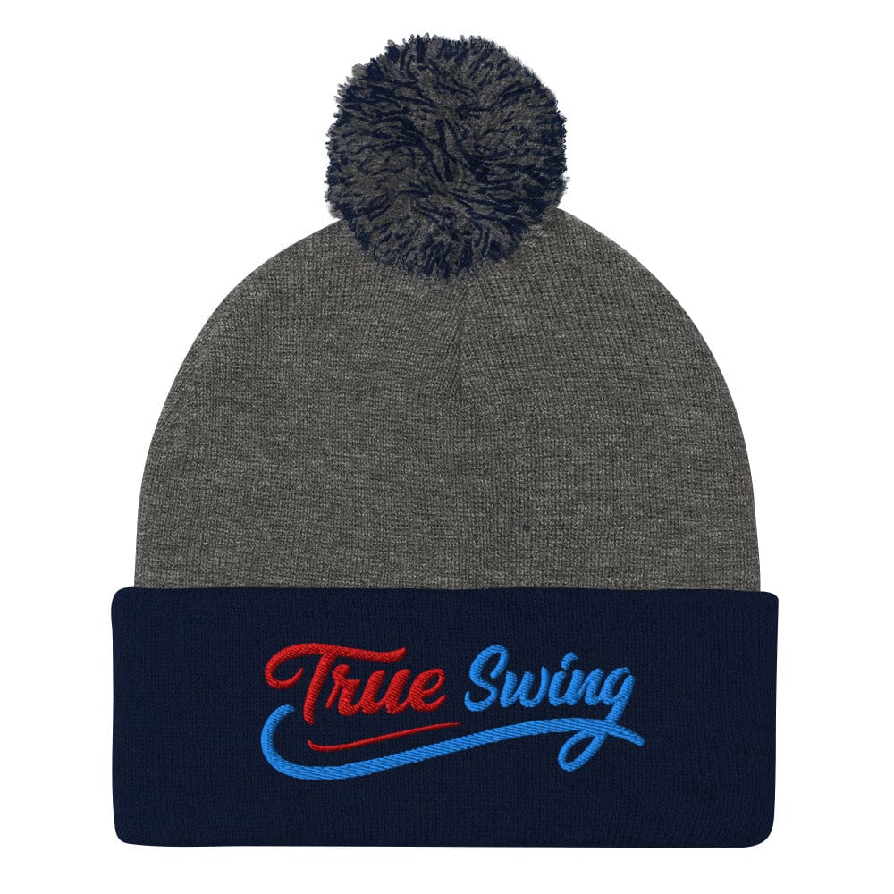 True Swing Embroidered Golf Pom-Pom Beanie - Funny Golf Tee by Swing Epic