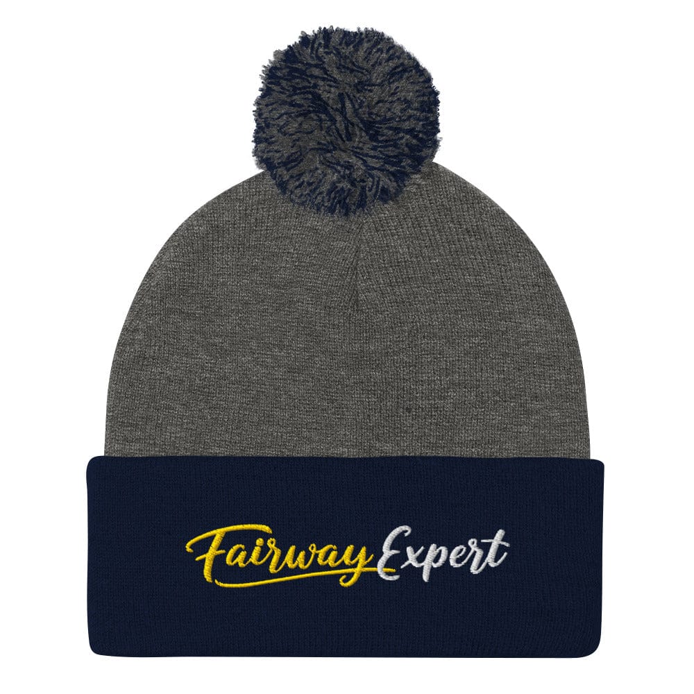 Fairway Expert Fun Embroidered Golf Pom-Pom Beanie - Funny Golf Tee by Swing Epic